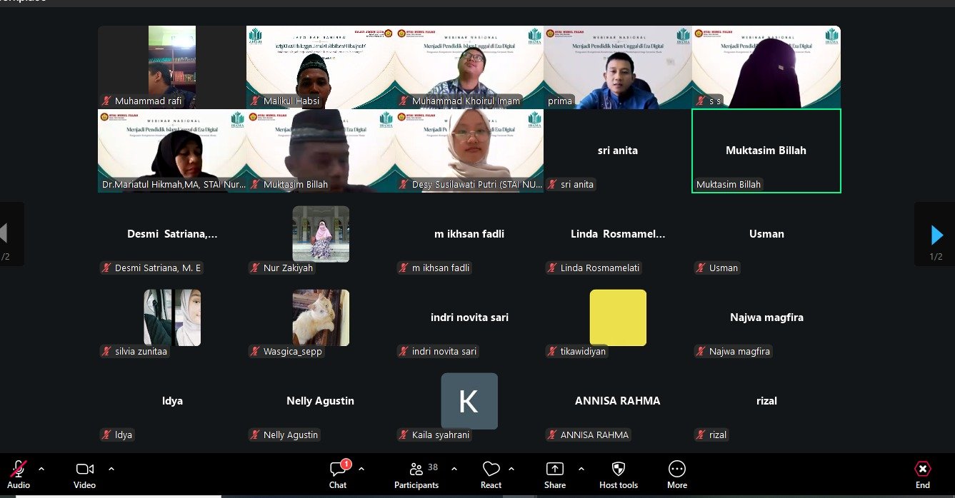 INSTITUT BADRI MASHDUQI DAN STAI NURUL FALAH GELAR WEBINAR NASIONAL "PENDIDIK ISLAM UNGGUL DI ERA DIGITAL"